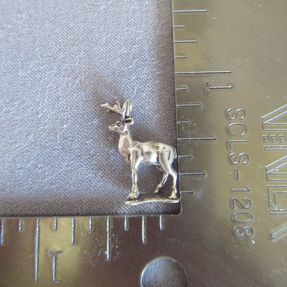 Sterling Silver Stag Charm, Patronus Deer Buck - Picture 8 of 8